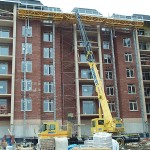 Jerry Castle and Son Hi-Lift - Chicago - Midwest Masonry jobsite