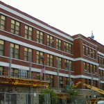 Jerry Castle and Son Hi-Lift - Bennu Scaffolding Platform Series 3 - Mason Iwanski Masonry - Seward School jobsite