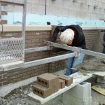 Jerry Castle and Son Hi-Lift - Bennu Scaffolding Platform Series 3 - jobsite - Phoenix, Illinois - Coolidge School